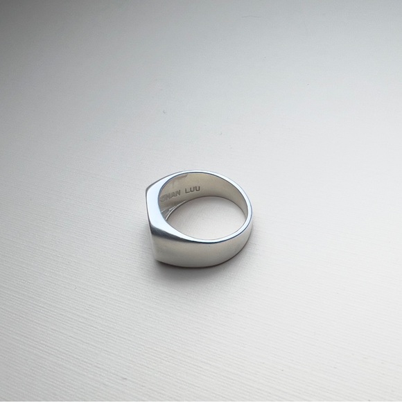NEW CHAN LUU Ring Signet Ring SQUARE Ring Sterling Silver Ring Size 4 - Picture 6 of 7